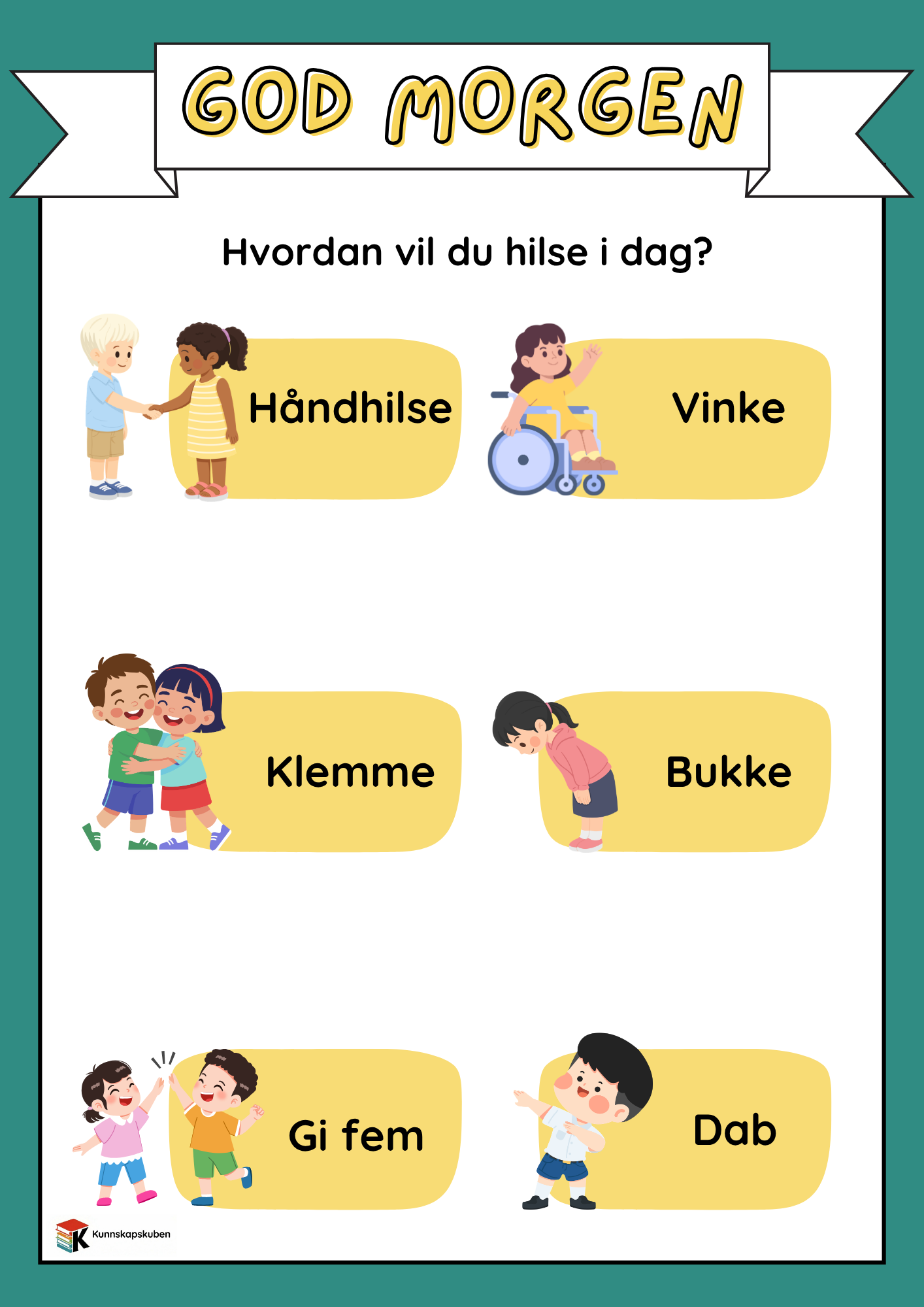 "God morgen"- hilseplakat BM/NN