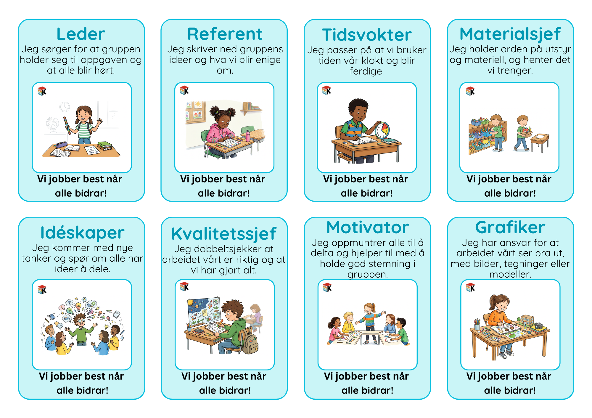 Rollekort grupparbeid BM/NN